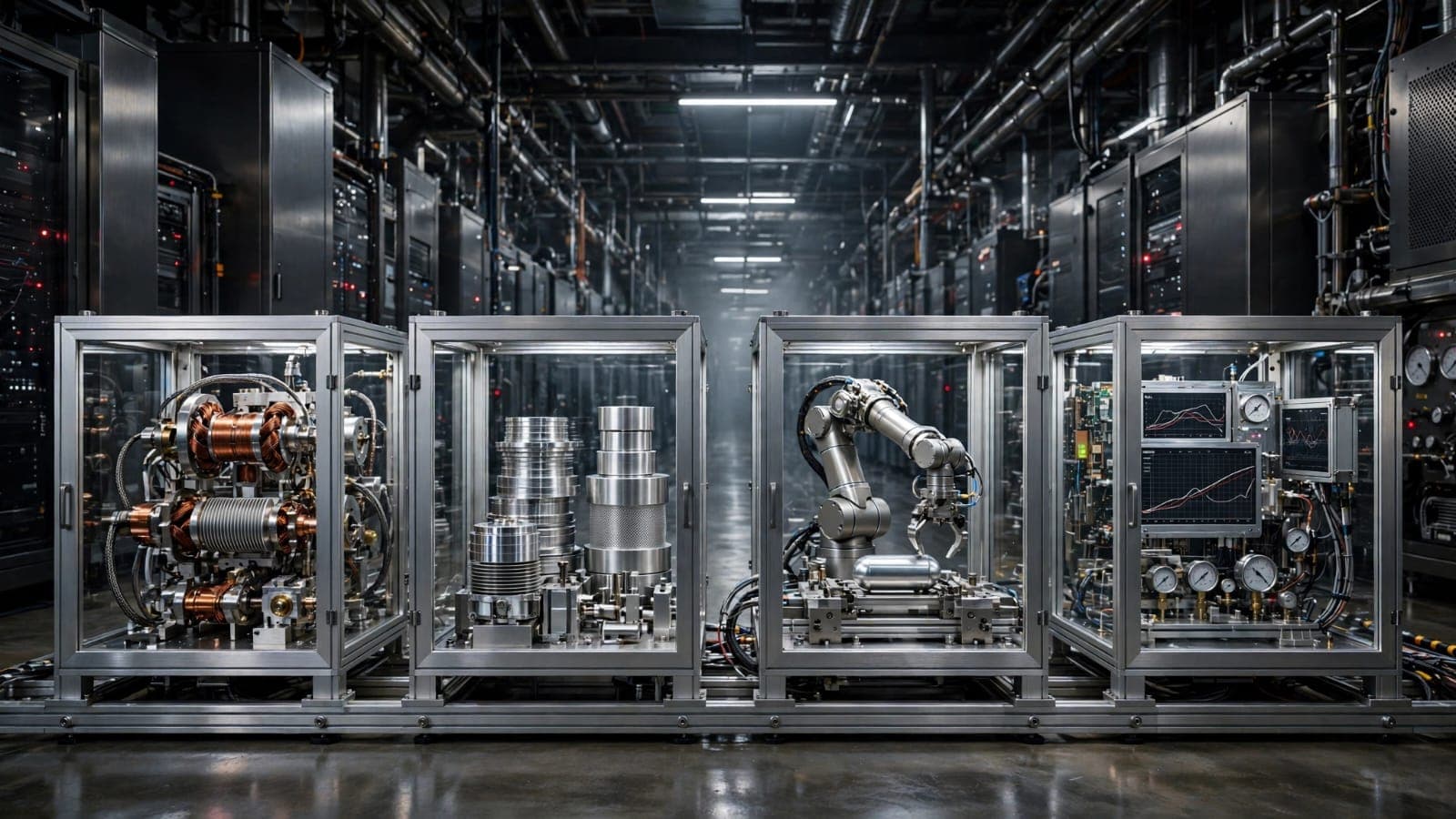 ModelOpsForge industrial machine learning operations infrastructure artwork