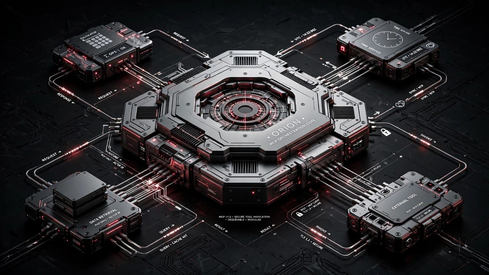 Orion MCP agent orchestration artwork